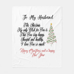 Prettig kerstfeest aan mijn man fleece deken