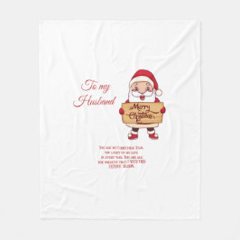 Prettig kerstfeest aan mijn man fleece deken
