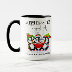 Prettig kerstfeest aan speciale familie Cute Pingu Mok