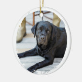 Prettig kerstfeest aangepaste foto hond huisdier m keramisch ornament (Links)