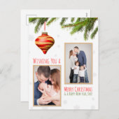 Prettig kerstfeest aangepaste foto's feestdagenkaart (Voorkant / Achterkant)