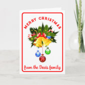 Prettig kerstfeest aangepaste tekst kerstkaart feestdagen kaart (Voorkant)