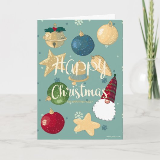 Prettig kerstfeest. Aanpasbaar Feestdagen Kaart (Voorkant)