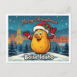 Prettig kerstfeest Aardappel Boise Idaho  Feestdagenkaart