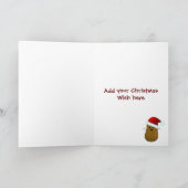 Prettig kerstfeest aardappel feestdagen kaart (Binnen)