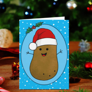 Prettig kerstfeest Aardappel Kaart