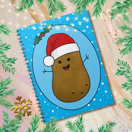 Prettig kerstfeest Aardappel Notitieboek