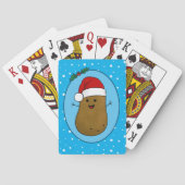 Prettig kerstfeest Aardappel Pokerkaarten (Achterkant)