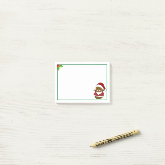 Prettig kerstfeest aardappel post-it® notes (Op bureau)