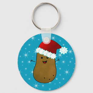 Prettig kerstfeest aardappel sleutelhanger