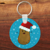 Prettig kerstfeest aardappel sleutelhanger (Voorkant)