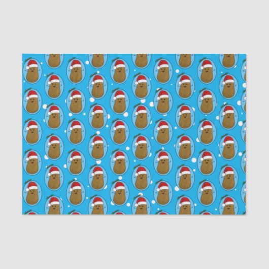 Prettig kerstfeest Aardappel Tissuepapier (Voorkant)