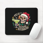 Prettig kerstfeest Achos Grappige Schedel Spaanse  Muismat (Met muis)