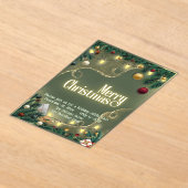 Prettig kerstfeest  acryl uitnodigingen (Laagn)