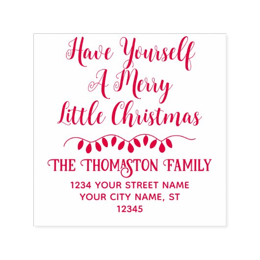 Prettig Kerstfeest Adres #3 Zelfinktende Stempel (Design)