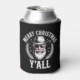 Prettig kerstfeest allemaal Cowboy Kerstman West W Blikjeskoeler