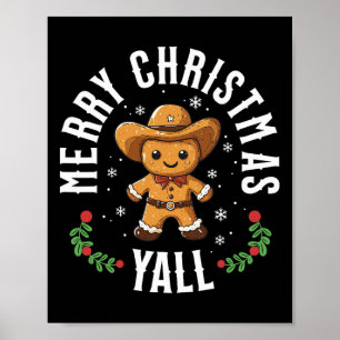 Prettig kerstfeest allemaal Gingerbread Cowboy How Poster