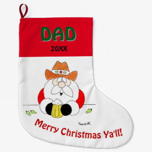 Prettig kerstfeest allemaal Texas Kerstman Grote Kerstsok