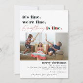 Prettig kerstfeest | Alles is goed Grappige Feestd Feestdagenkaart (Voorkant)