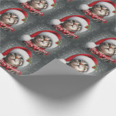 Prettig kerstfeest Amerikaanse korthaar kat , Kers Cadeaupapier (Hoek)