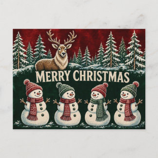 Prettig kerstfeest ansichtkaart briefkaart
