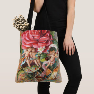 Prettig kerstfeest-Antieke kerstkaart uit het Vict Tote Bag