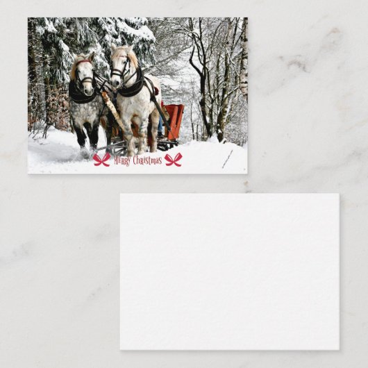 Prettig kerstfeest! Arrenslee in de provincie Notitiekaartje (Voorkant / Achterkant)