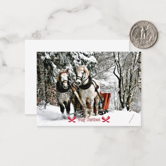 Prettig kerstfeest! Arrenslee in de provincie Notitiekaartje (Voorkant / Achterkant in situ)