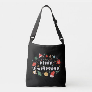 Prettig kerstfeest - ASL Amerikaanse Gebarentaal I Crossbody Tas
