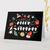 Prettig kerstfeest - ASL Amerikaanse Gebarentaal I Kaart (Gele Bloem)