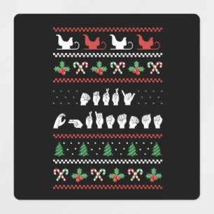 Prettig kerstfeest - ASL Amerikaanse Gebarentaal I Labels