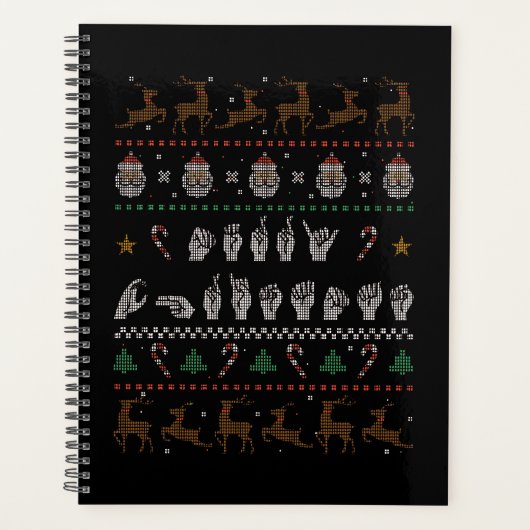 Prettig kerstfeest - ASL Amerikaanse Gebarentaal I Planner (Voorkant)
