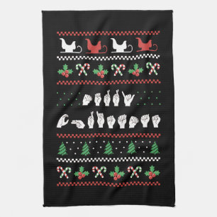 Prettig kerstfeest - ASL Amerikaanse Gebarentaal I Theedoek
