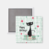 Prettig kerstfeest, Atoomkerstkat Magneet (Voorkant / Achterkant)