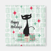 Prettig kerstfeest, Atoomkerstkat Magneet (Voorkant)