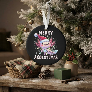 Prettig kerstfeest Axolotl Lichten Axolotlmas boom Ornament