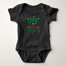   Prettig kerstfeest baby zwarte bodysuit