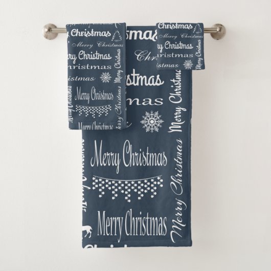 Prettig kerstfeest bad handdoek (Insitu)