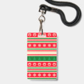 Prettig kerstfeest badge (Voorzijde met lanyard)