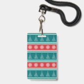Prettig kerstfeest badge (Voorzijde met lanyard)