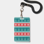 Prettig kerstfeest badge (Achterkant met lanyard)