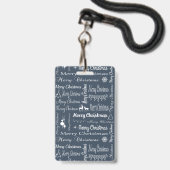 Prettig kerstfeest badge (Voorzijde met lanyard)