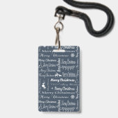 Prettig kerstfeest badge (Achterkant met lanyard)