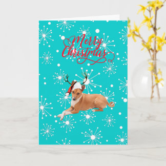 Prettig kerstfeest Basenji hond Kaart