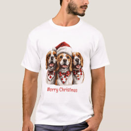 Prettig kerstfeest Beagle honden T-shirt