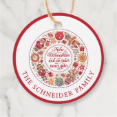 Prettig kerstfeest bedankjes labels (Achterkant)
