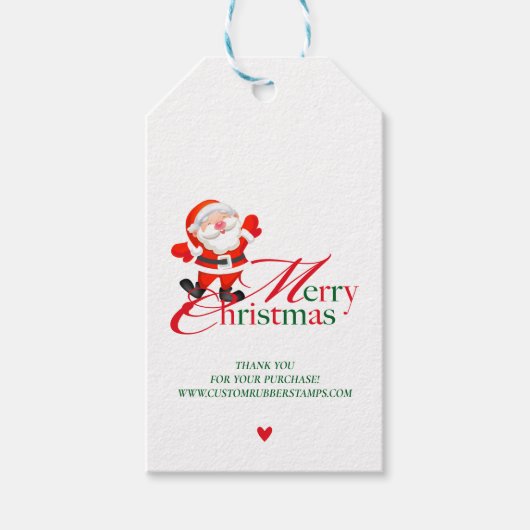 Prettig Kerstfeest Bedankt voor de aankoop Eenvoud Cadeaulabel (Voorkant)