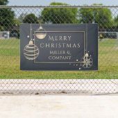 Prettig Kerstfeest Bedrijfs Vakantie Modern Chic Spandoek (Insitu)