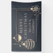Prettig Kerstfeest Bedrijfs Vakantie Modern Chic Spandoek (Verticaal)