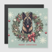 Prettig kerstfeest Belgische Mechelse herder Kerst (Voorkant / Achterkant)